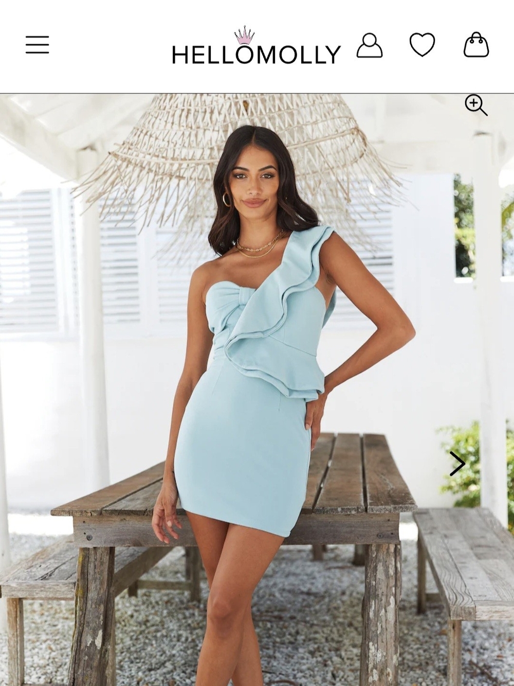 Hello Molly Fun Is Calling One-Shoulder Ruffle Mini Dress Sage - 4